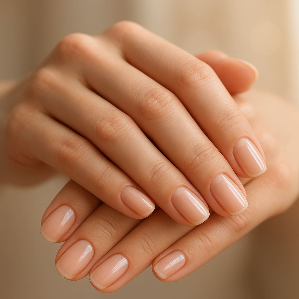 Gepflegte Hände mit natürlicher Maniküre